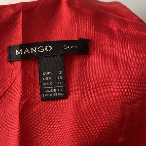 Like new Mango Suit Red Short Dress S/XS Spring Dress - Picture 4 of 6